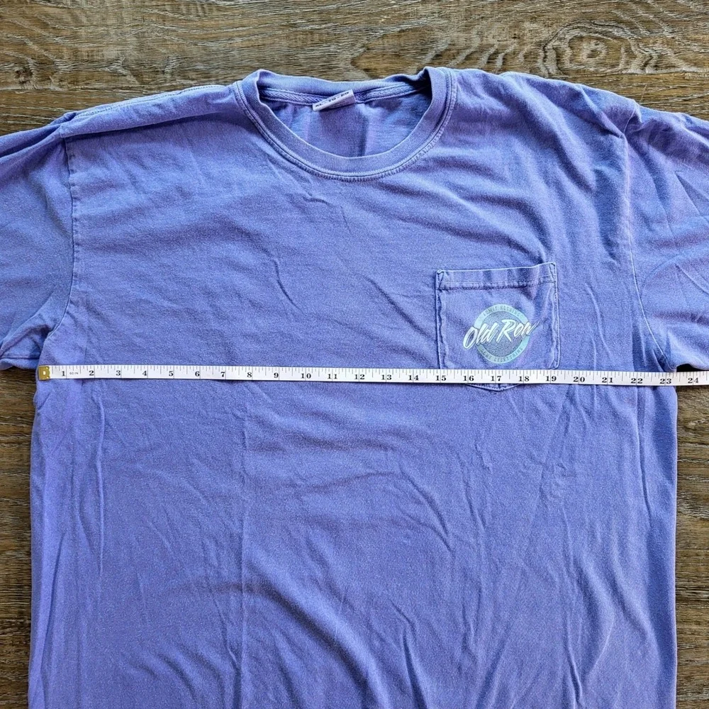 Old Row Comfort Colors Long Sleeve Pocket T-Shirt Purple Mens XL Admit Nothing